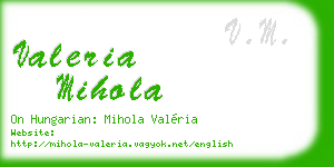 valeria mihola business card
