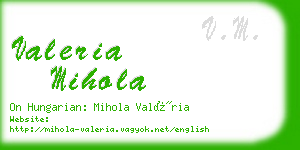 valeria mihola business card